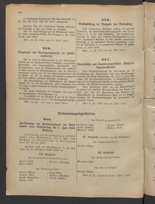 Verordnungsblatt für das deutschösterreichische Staatsamt für Heerwesen 19210618 Seite: 10