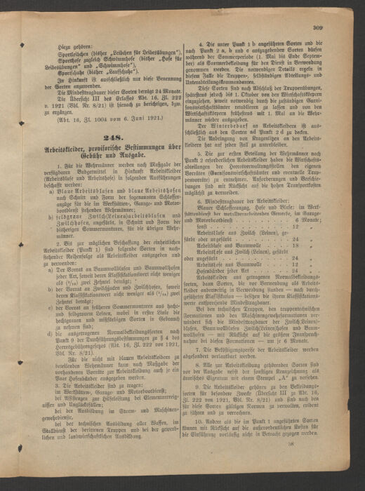 Verordnungsblatt für das deutschösterreichische Staatsamt für Heerwesen 19210618 Seite: 9