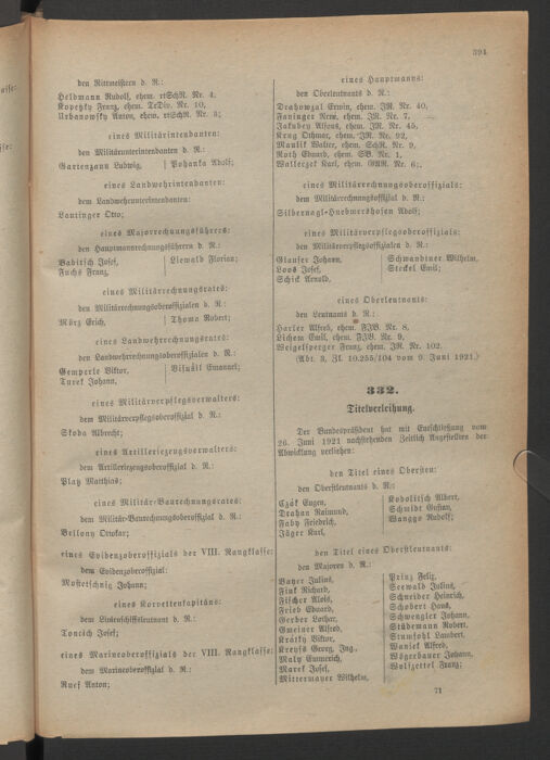 Verordnungsblatt für das deutschösterreichische Staatsamt für Heerwesen 19210715 Seite: 9