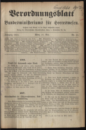 Verordnungsblatt für das deutschösterreichische Staatsamt für Heerwesen