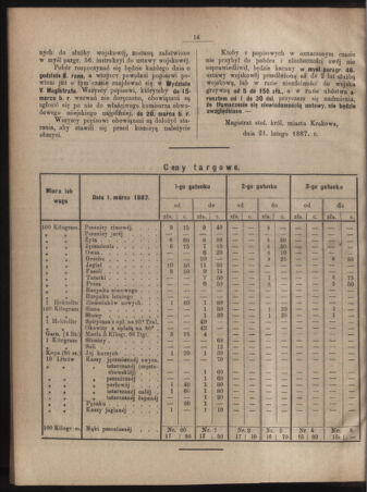 Dziennik rozporzaden dla stol. krol. m. Krakowa 18870308 Seite: 2