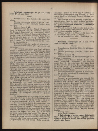 Dziennik rozporzaden dla stol. krol. m. Krakowa 18890301 Seite: 20