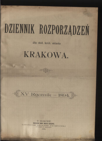 Dziennik rozporzaden dla stol. krol. m. Krakowa 18931231 Seite: 17