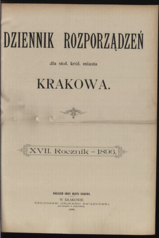 Dziennik rozporzaden dla stol. krol. m. Krakowa 18951231 Seite: 9