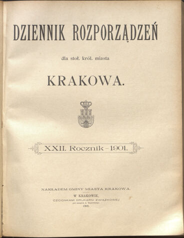 Dziennik rozporzaden dla stol. krol. m. Krakowa 19001231 Seite: 19