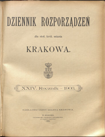 Dziennik rozporzaden dla stol. krol. m. Krakowa 19021231 Seite: 37