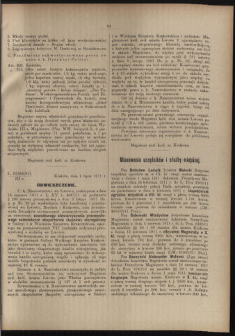 Dziennik rozporzaden dla stol. krol. m. Krakowa 19110731 Seite: 7