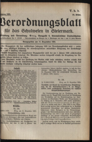 Verordnungsblatt für das Schulwesen in Steiermark 19251215 Seite: 1