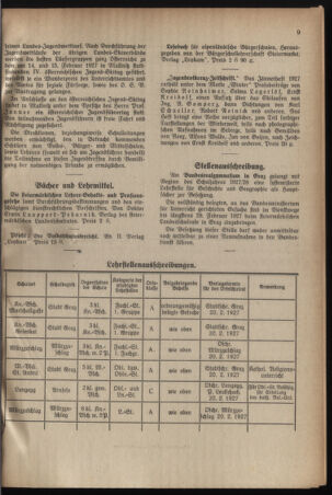 Verordnungsblatt für das Schulwesen in Steiermark 19270115 Seite: 3