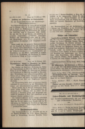 Verordnungsblatt für das Schulwesen in Steiermark 19270301 Seite: 6