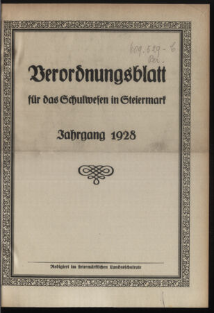 Verordnungsblatt für das Schulwesen in Steiermark 19271215 Seite: 11