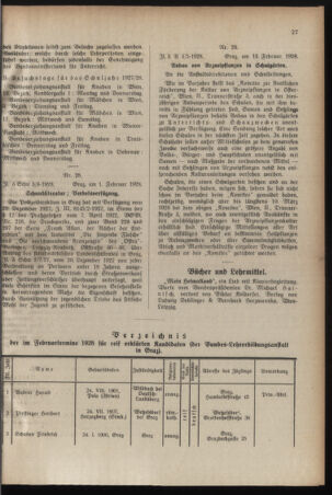 Verordnungsblatt für das Schulwesen in Steiermark 19280215 Seite: 3