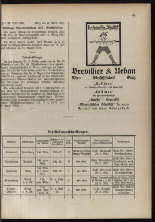 Verordnungsblatt für das Schulwesen in Steiermark 19320415 Seite: 7