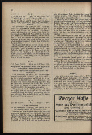 Verordnungsblatt für das Schulwesen in Steiermark 19330215 Seite: 2