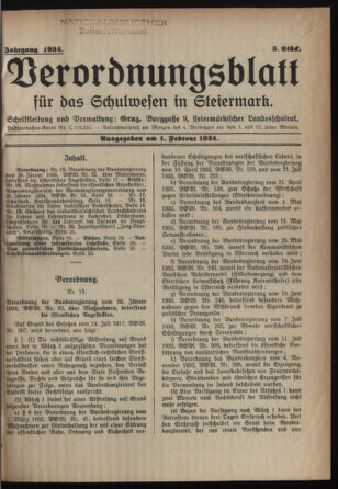 Verordnungsblatt für das Schulwesen in Steiermark 19340201 Seite: 1