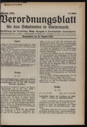 Verordnungsblatt für das Schulwesen in Steiermark 19340815 Seite: 1