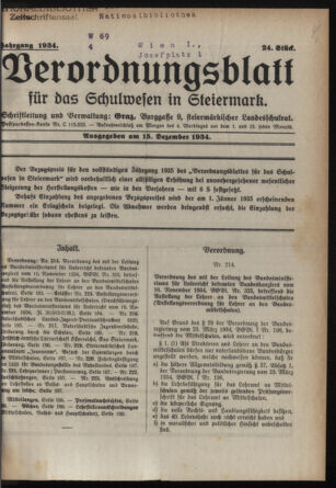 Verordnungsblatt für das Schulwesen in Steiermark 19341215 Seite: 1