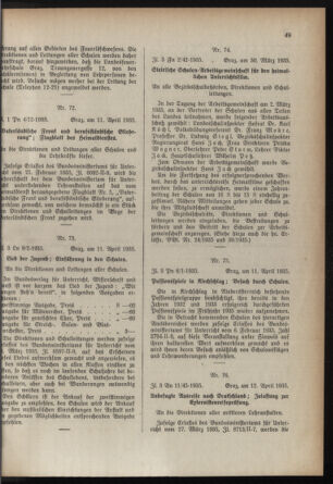 Verordnungsblatt für das Schulwesen in Steiermark 19350415 Seite: 3