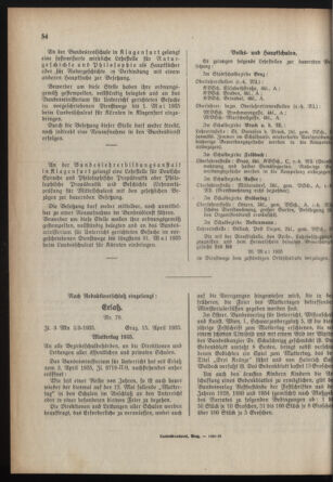 Verordnungsblatt für das Schulwesen in Steiermark 19350415 Seite: 8