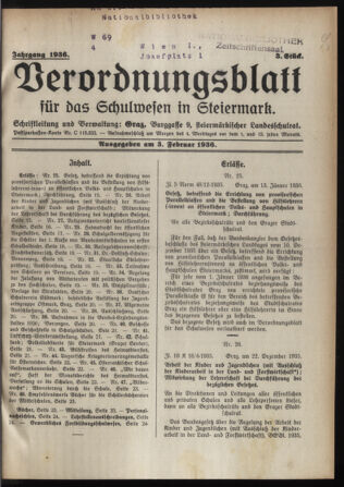 Verordnungsblatt für das Schulwesen in Steiermark 19360203 Seite: 1