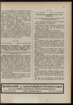 Verordnungsblatt für das Schulwesen in Steiermark 19360418 Seite: 7