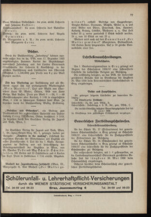 Verordnungsblatt für das Schulwesen in Steiermark 19360503 Seite: 7