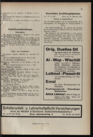 Verordnungsblatt für das Schulwesen in Steiermark 19370306 Seite: 7