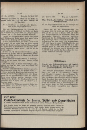 Verordnungsblatt für das Schulwesen in Steiermark 19370508 Seite: 7