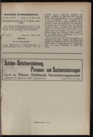 Verordnungsblatt für das Schulwesen in Steiermark 19380126 Seite: 7