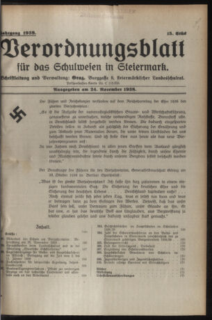 Verordnungsblatt für das Schulwesen in Steiermark 19381124 Seite: 1