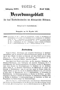 Verordnungsblatt für das Volksschulwesen im Königreiche Böhmen 18711230 Seite: 1