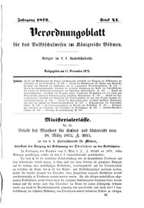 Verordnungsblatt für das Volksschulwesen im Königreiche Böhmen