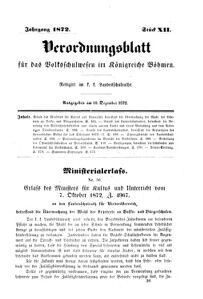 Verordnungsblatt für das Volksschulwesen im Königreiche Böhmen 18721210 Seite: 1