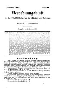 Verordnungsblatt für das Volksschulwesen im Königreiche Böhmen 18730228 Seite: 1