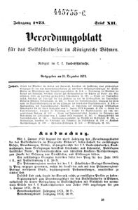 Verordnungsblatt für das Volksschulwesen im Königreiche Böhmen 18731231 Seite: 1