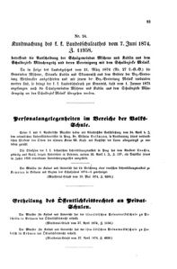 Verordnungsblatt für das Volksschulwesen im Königreiche Böhmen 18740630 Seite: 23