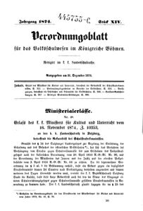 Verordnungsblatt für das Volksschulwesen im Königreiche Böhmen 18741231 Seite: 1