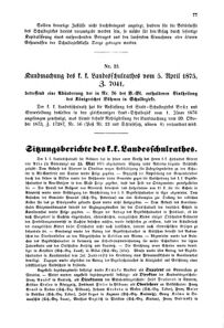 Verordnungsblatt für das Volksschulwesen im Königreiche Böhmen 18750630 Seite: 7