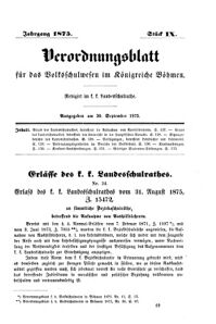 Verordnungsblatt für das Volksschulwesen im Königreiche Böhmen 18750930 Seite: 1