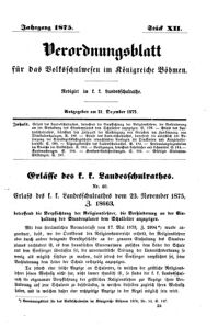 Verordnungsblatt für das Volksschulwesen im Königreiche Böhmen 18751231 Seite: 1