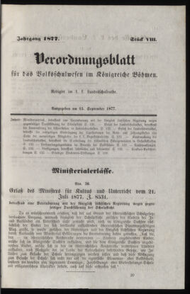 Verordnungsblatt für das Volksschulwesen im Königreiche Böhmen 18770915 Seite: 1