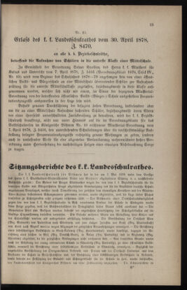 Verordnungsblatt für das Volksschulwesen im Königreiche Böhmen 18780623 Seite: 19