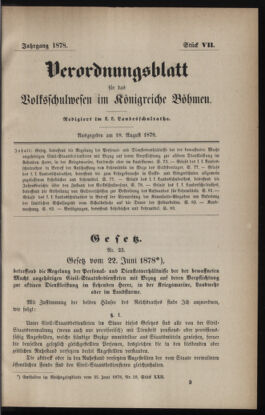 Verordnungsblatt für das Volksschulwesen im Königreiche Böhmen