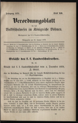 Verordnungsblatt für das Volksschulwesen im Königreiche Böhmen