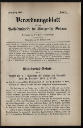 Verordnungsblatt für das Volksschulwesen im Königreiche Böhmen