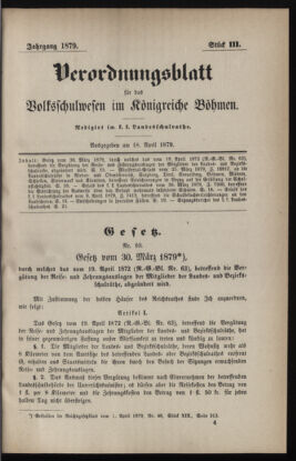 Verordnungsblatt für das Volksschulwesen im Königreiche Böhmen