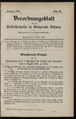 Verordnungsblatt für das Volksschulwesen im Königreiche Böhmen