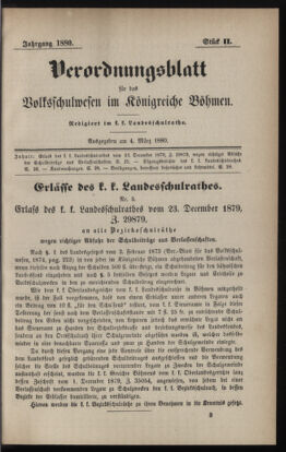 Verordnungsblatt für das Volksschulwesen im Königreiche Böhmen 18800304 Seite: 1