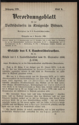 Verordnungsblatt für das Volksschulwesen im Königreiche Böhmen 18801108 Seite: 1