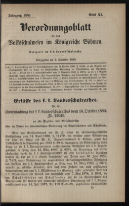 Verordnungsblatt für das Volksschulwesen im Königreiche Böhmen